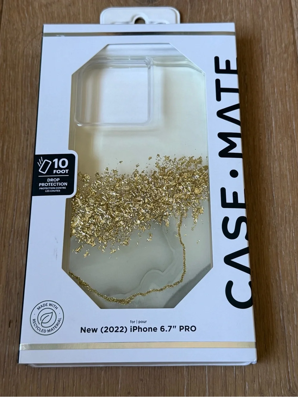 New case-mate Gold Glitter foil iPhone 6.7